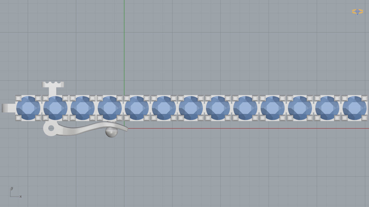 Tennis Bracelet 3D print model_8