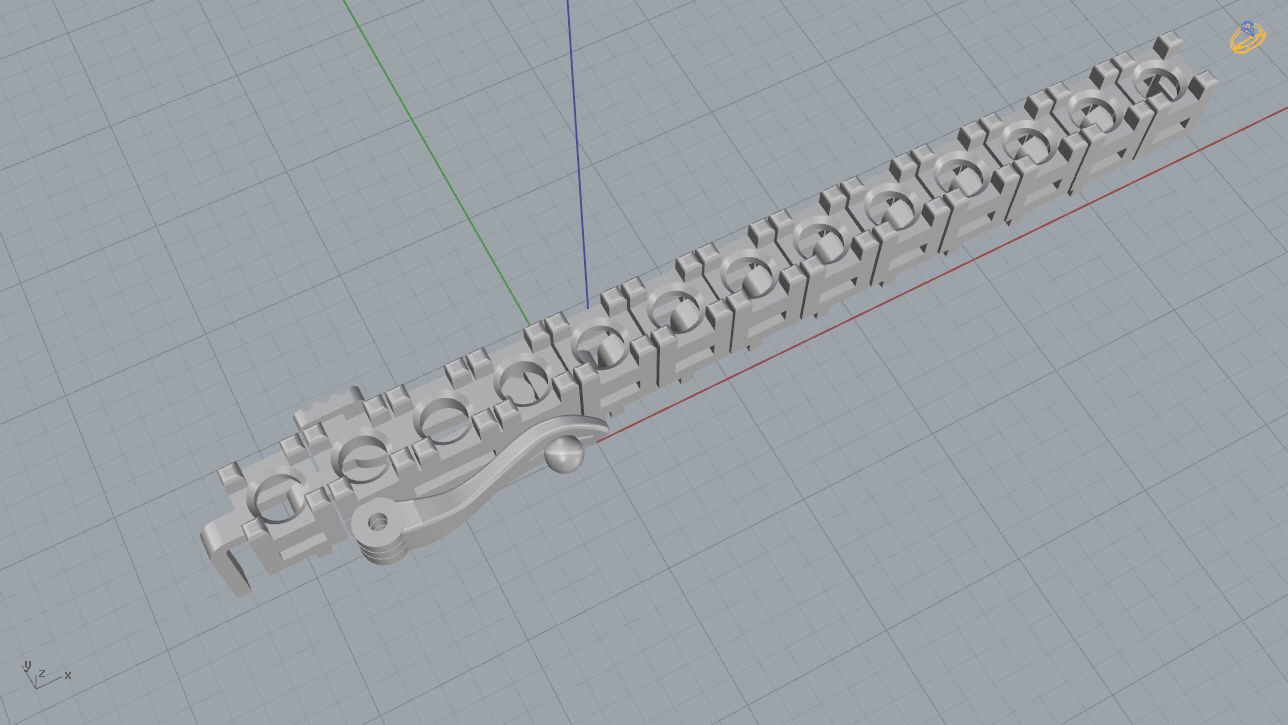 Tennis Bracelet 3D print model_12