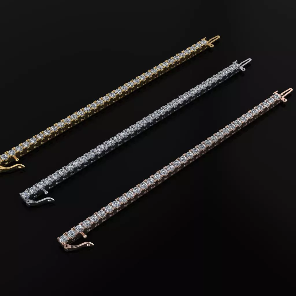 Tennis Bracelet 3D print model_0