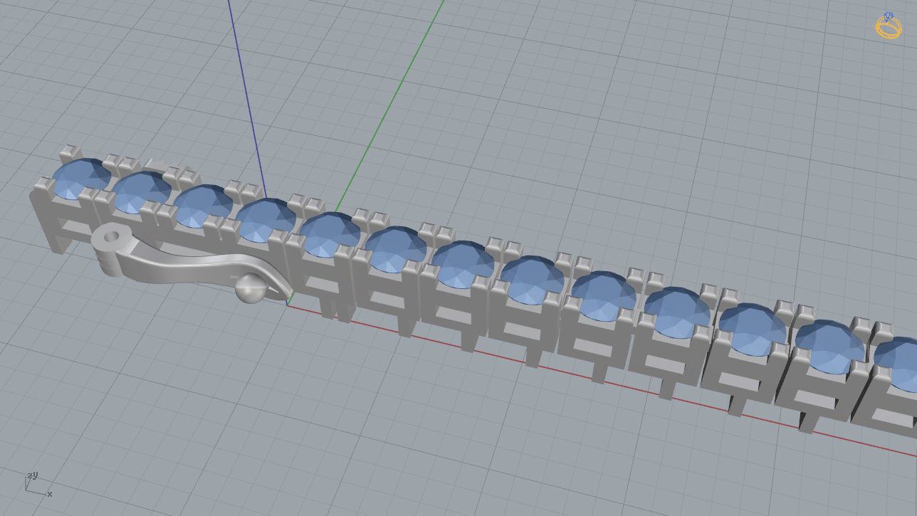 Tennis Bracelet 3D print model_11