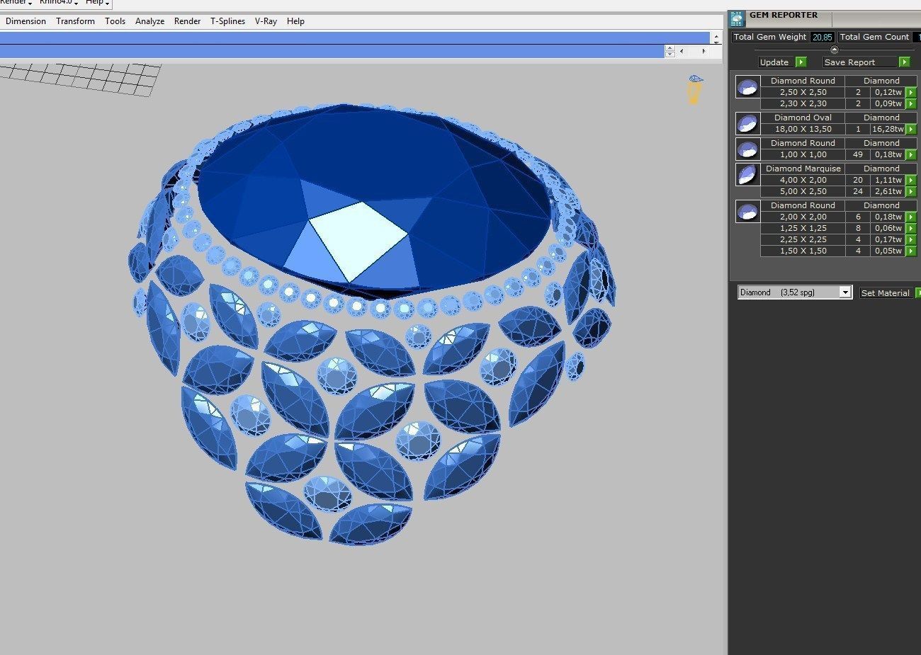 Set Ring and earring ready for 3d print 3D print model_9