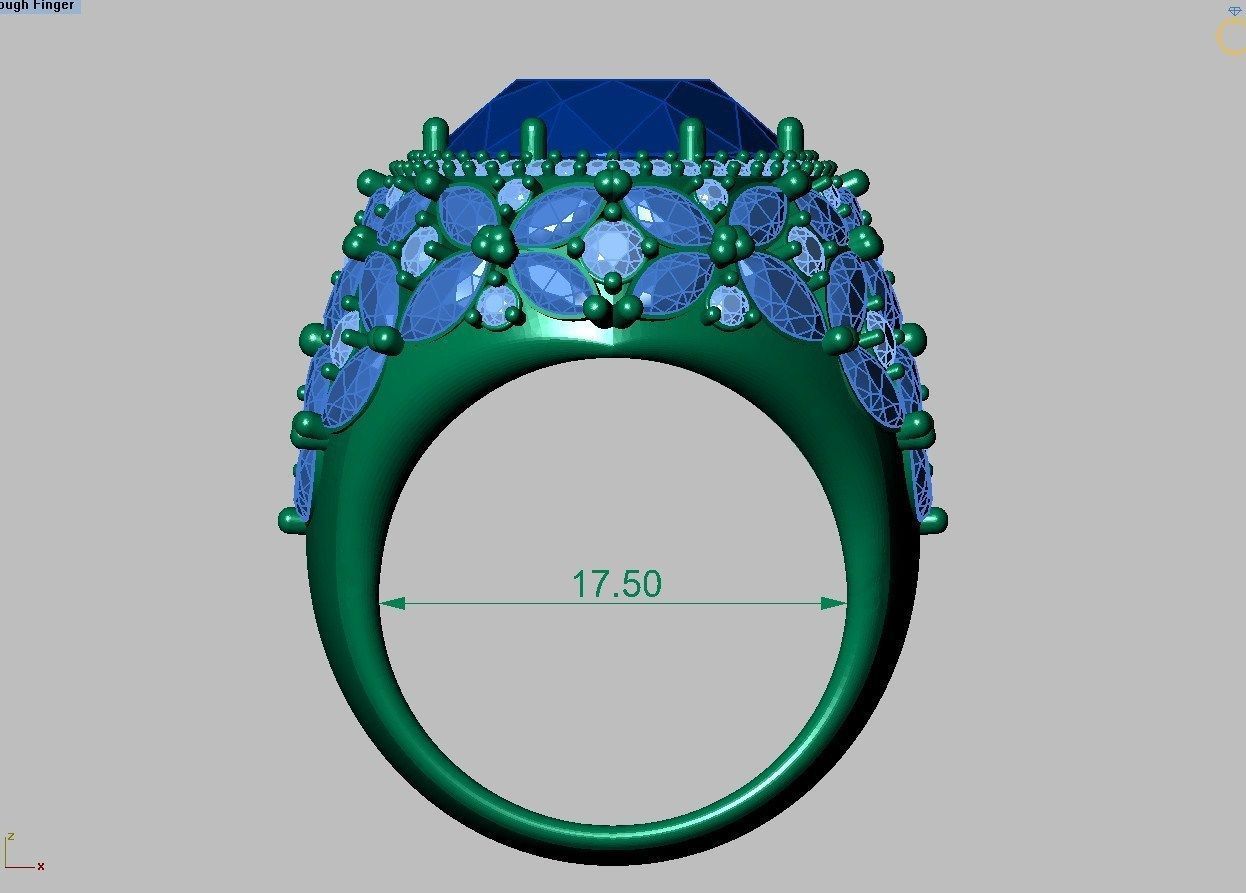 Set Ring and earring ready for 3d print 3D print model_7