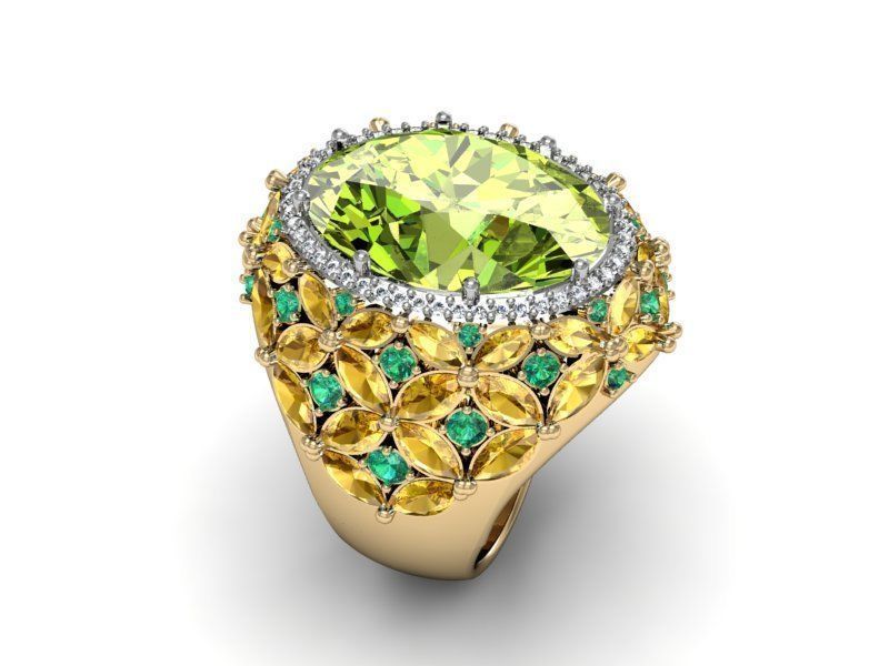 Set Ring and earring ready for 3d print 3D print model_4