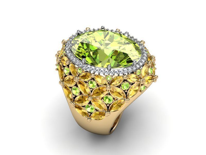 Set Ring and earring ready for 3d print 3D print model_5