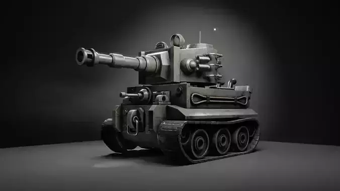 Stylized battle tank Tiger