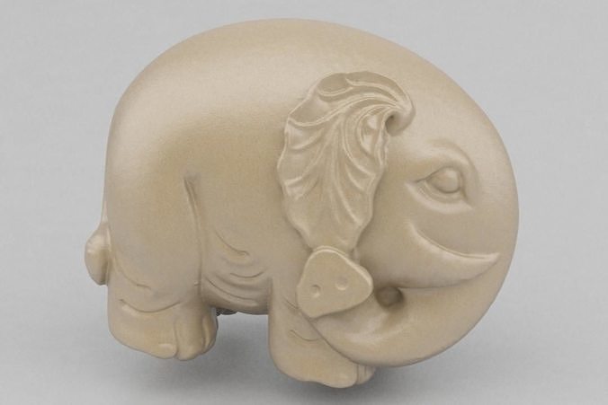 Cute elephant 3D print model