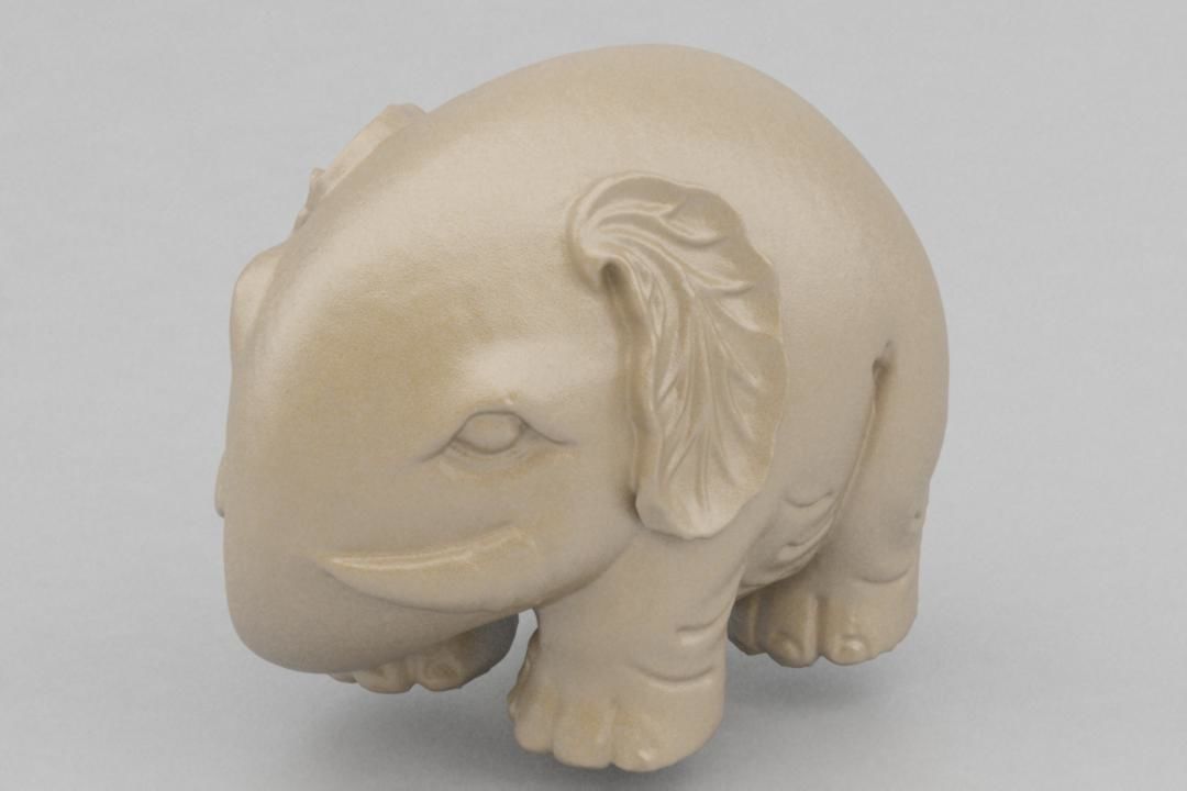 Cute elephant 3D print model_2