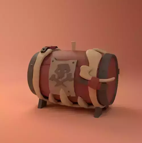 Stronghold Gunpowder Barrel - Sea of Thieves - STL File 3D model