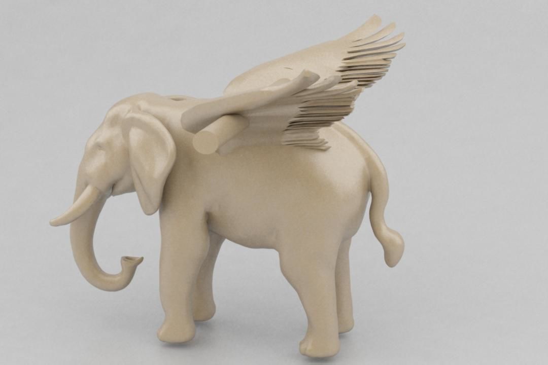 elephant hunt 3D print model_3