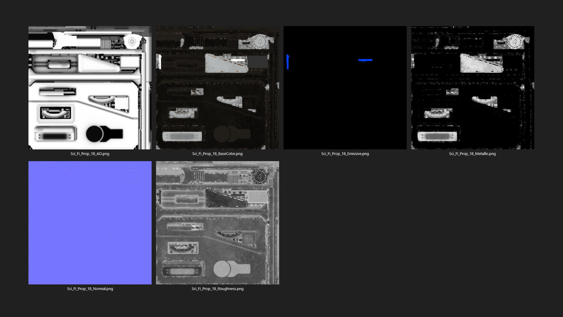Sci Fi Prop 1B Low-poly 3D model_9