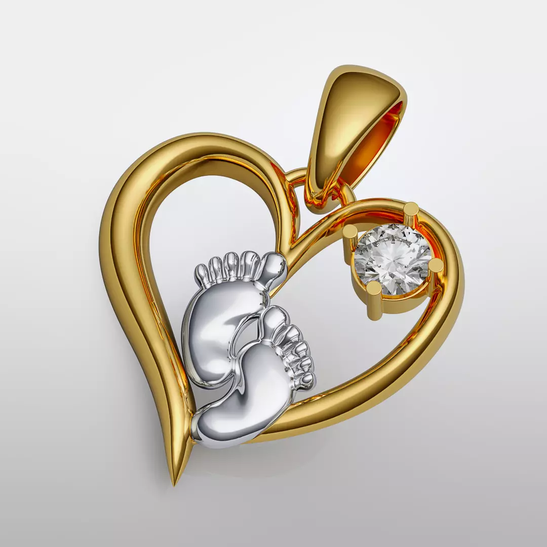 Baby pendant 3D print model