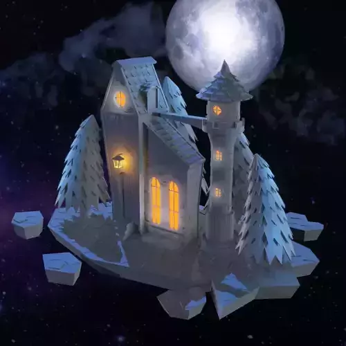 Castle in moonlight