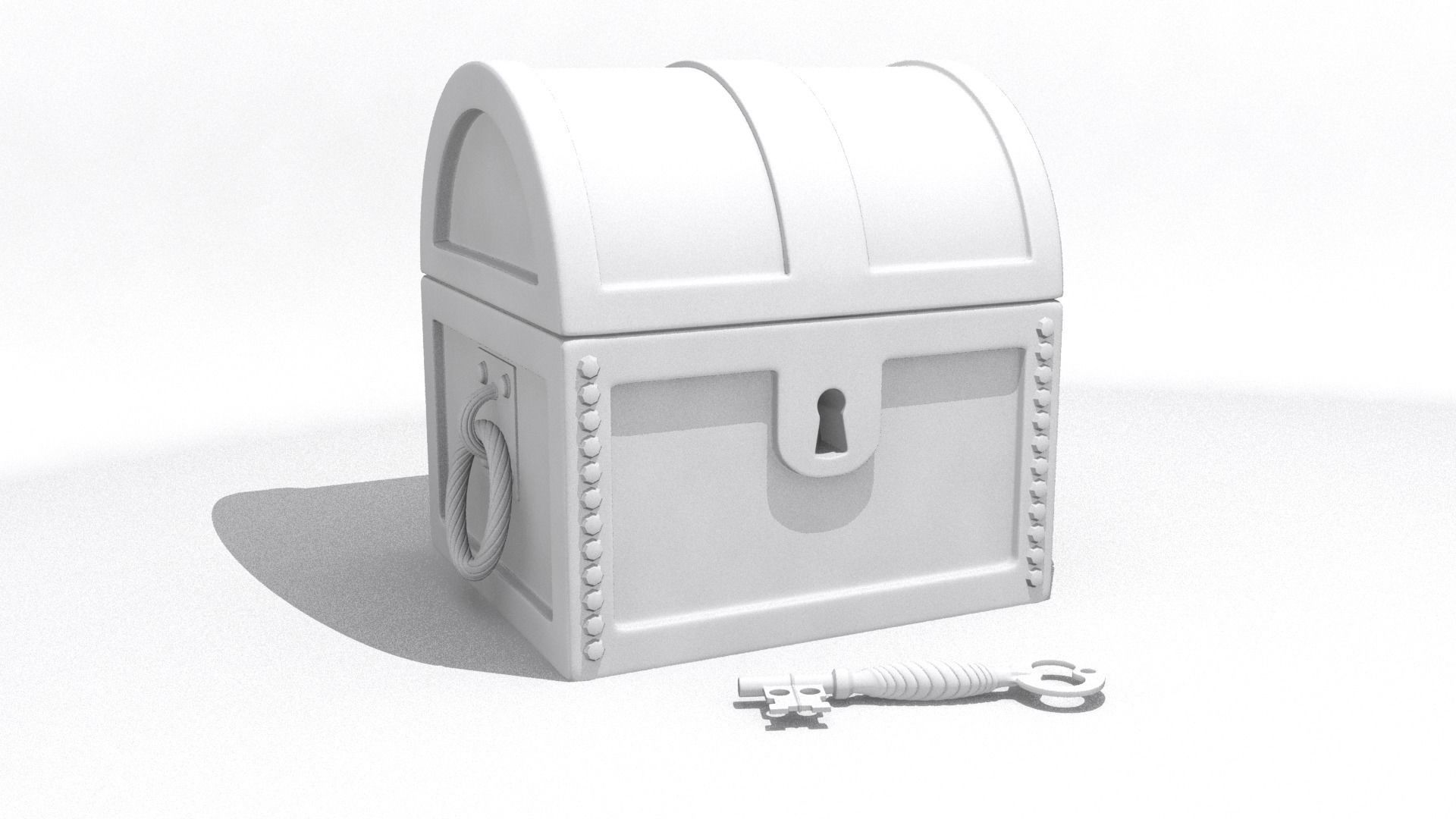 Pirate chest bedroom decoration Free 3D model_3