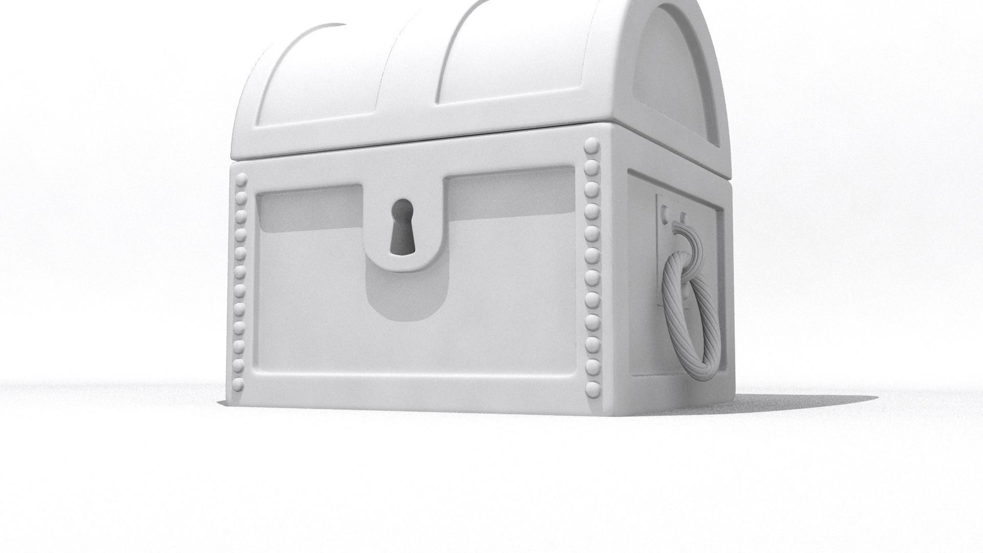 Pirate chest bedroom decoration Free 3D model_1