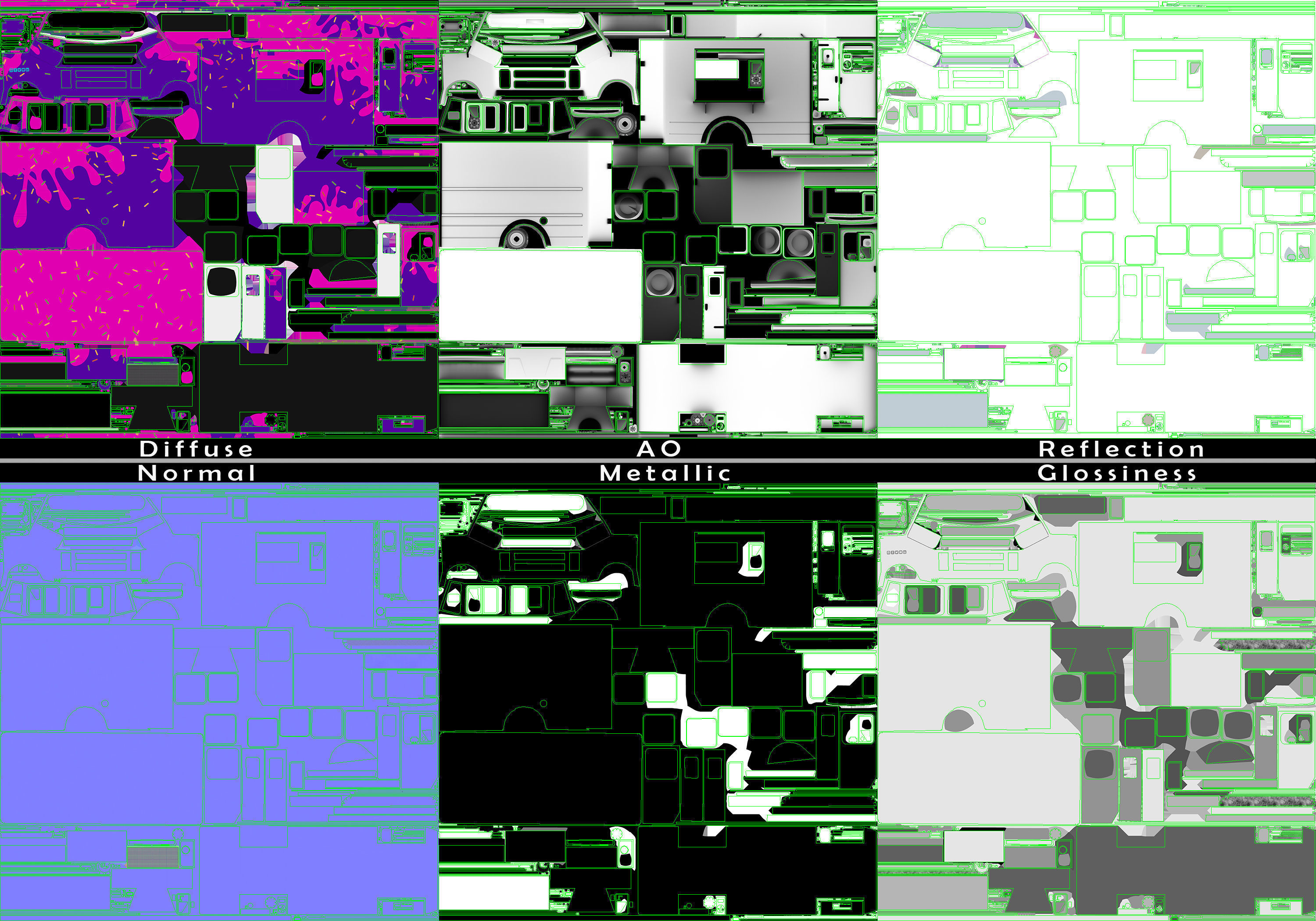 Step Van Ice Cream Low-poly 3D model_39