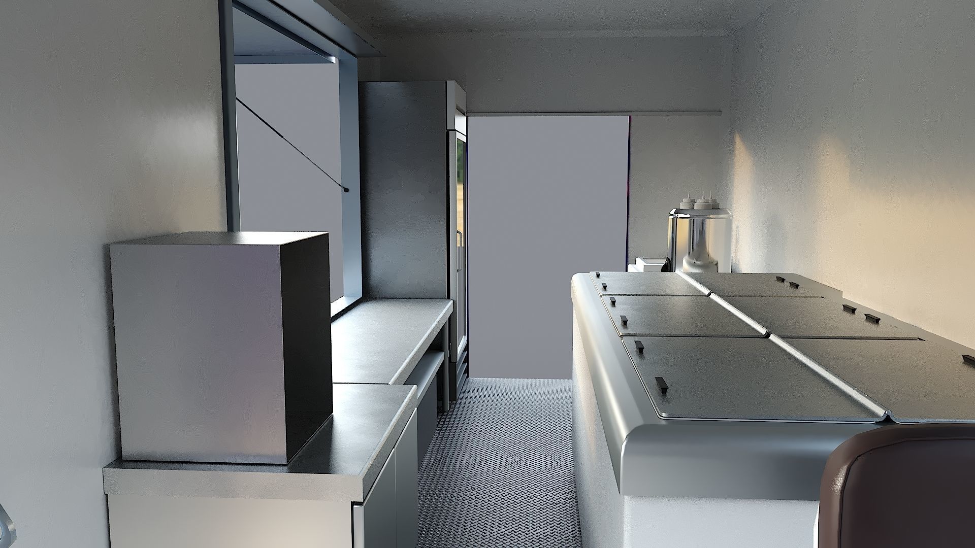 Step Van Ice Cream Low-poly 3D model_19