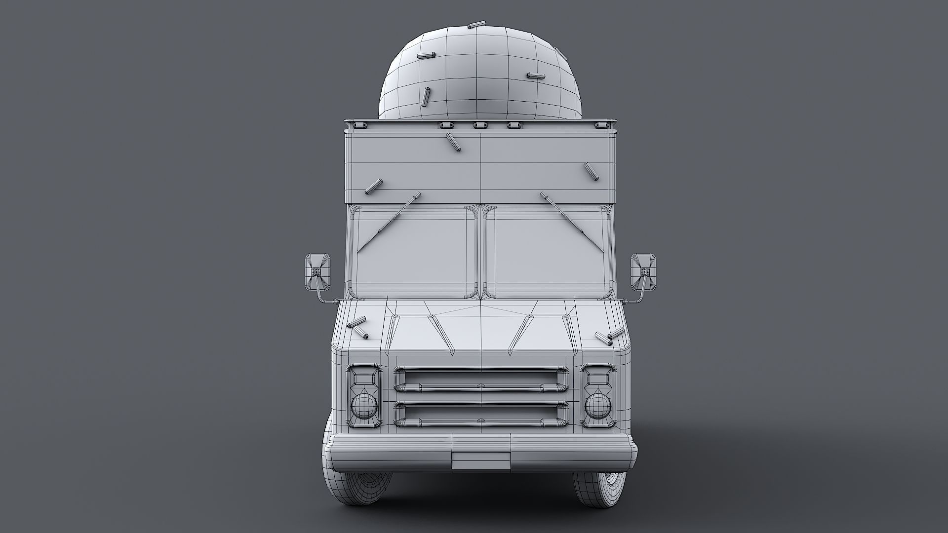 Step Van Ice Cream Low-poly 3D model_28