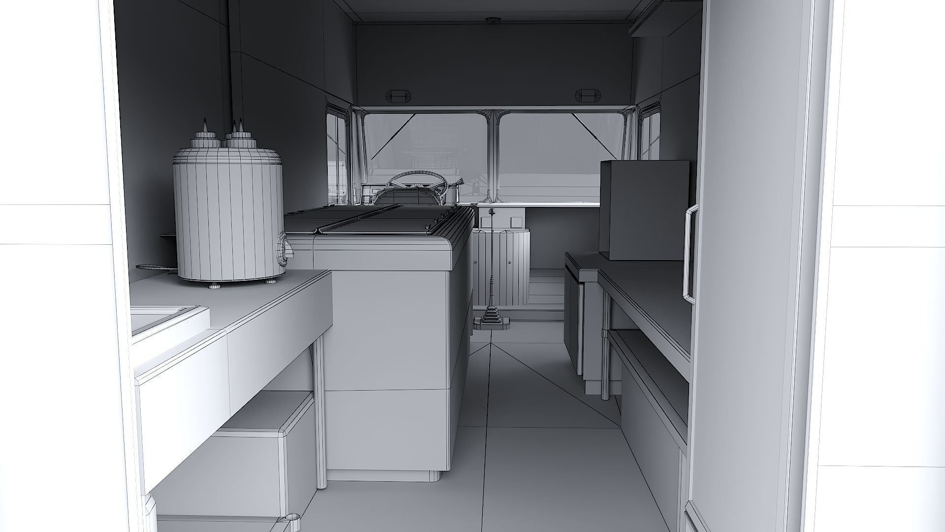 Step Van Ice Cream Low-poly 3D model_30