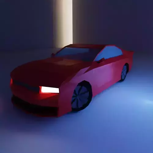 3d model car driving on road