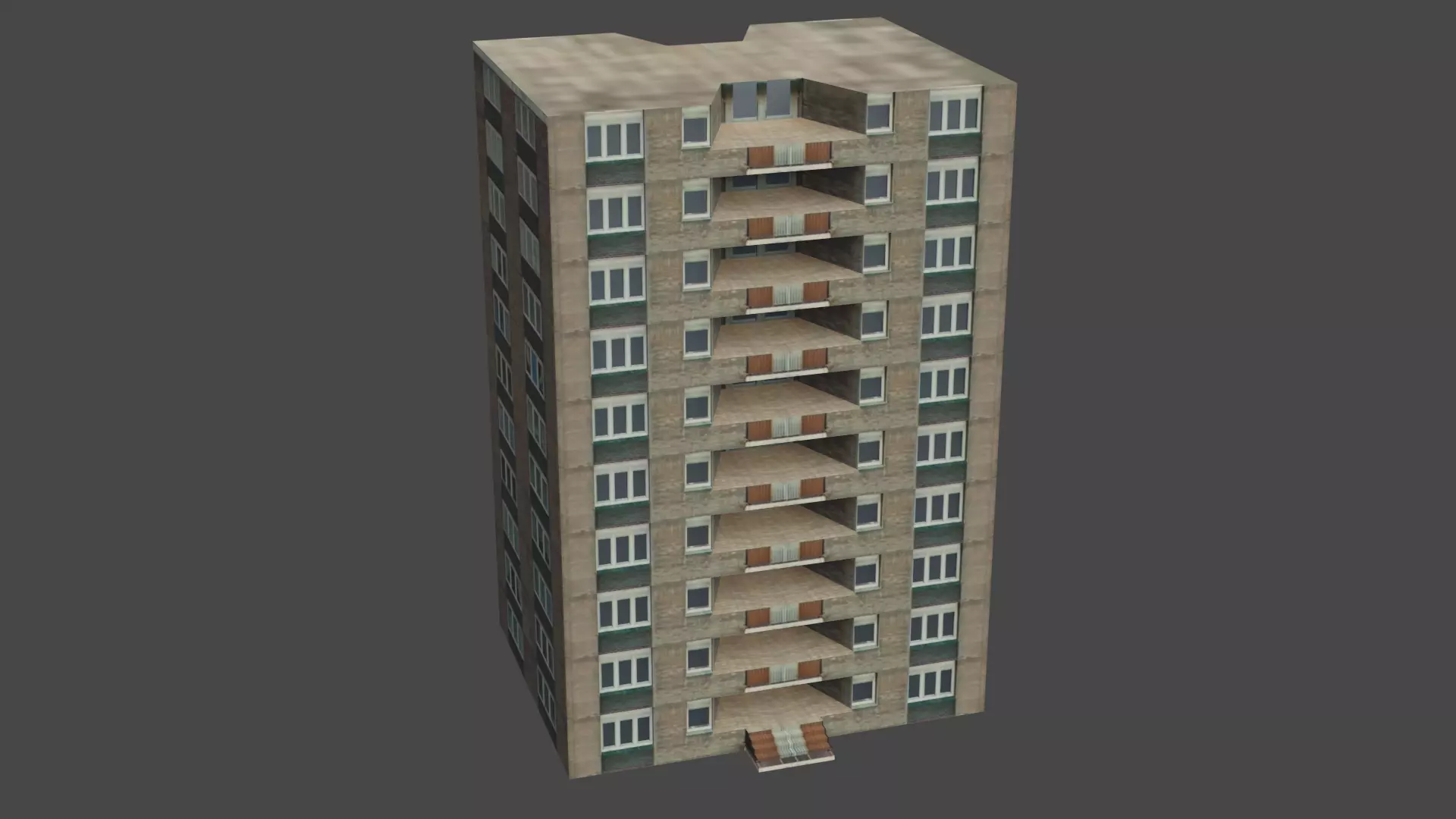 Building in minecraft Low-poly 3D model