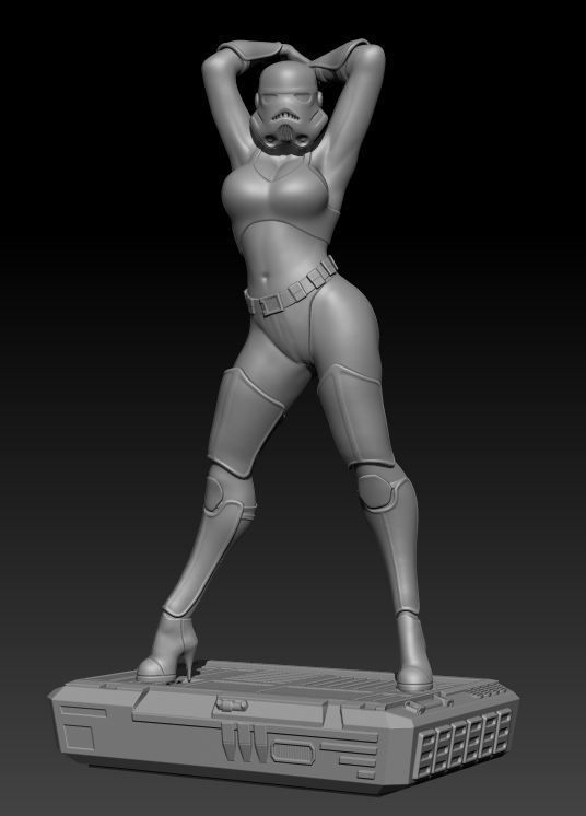 Sexy Storm Trooper SOLO 3D print model_3
