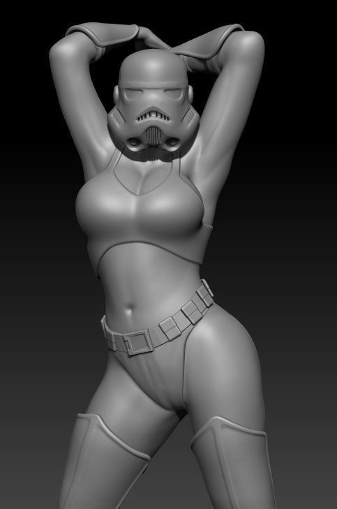 Sexy Storm Trooper SOLO 3D print model_7