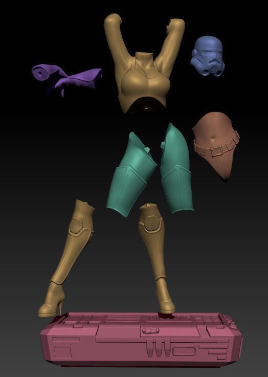 Sexy Storm Trooper SOLO 3D print model_2