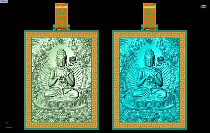  Mahasthamaprapta Bodhisattva pendant - N41215