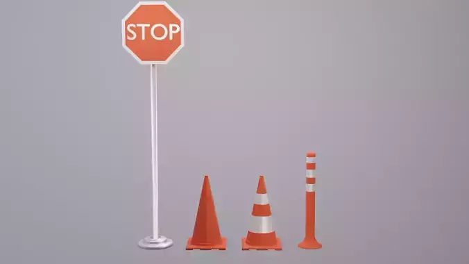 Traffic Cone 3D Model