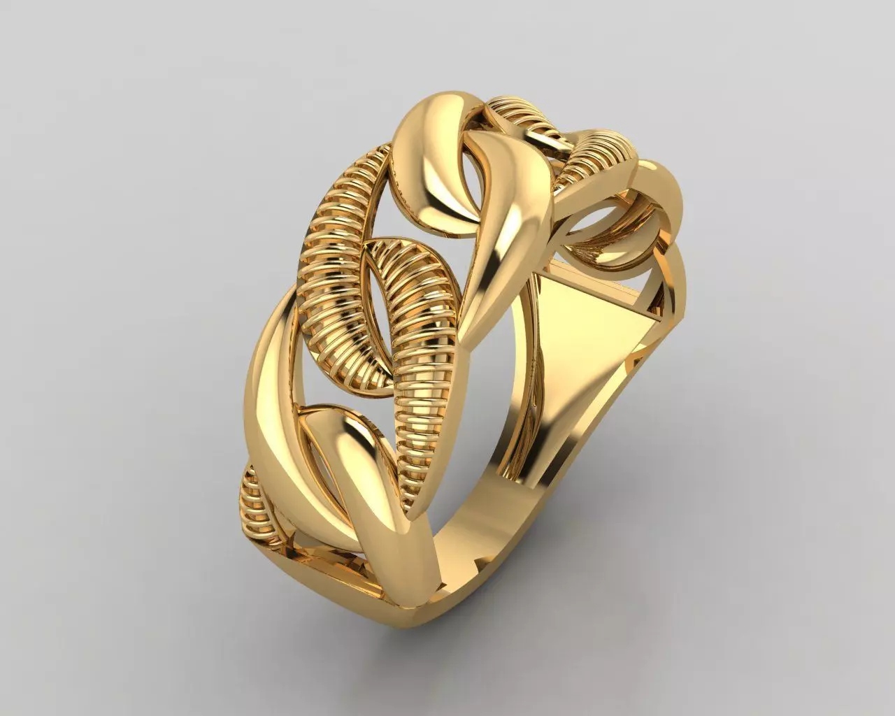 Chain Woman Rings 3D print model