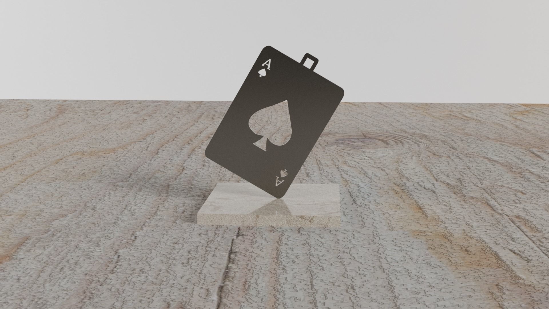 Card Pendant 3D print model_3