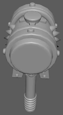 hammer water pump Low-poly 3D model_5