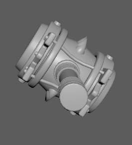 hammer water pump Low-poly 3D model_6