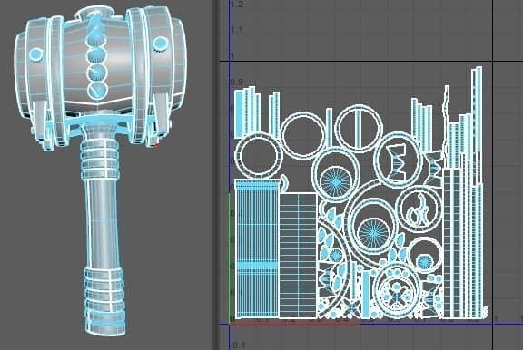 hammer water pump Low-poly 3D model_8