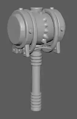 hammer water pump Low-poly 3D model