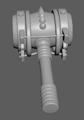 hammer water pump Low-poly 3D model_7