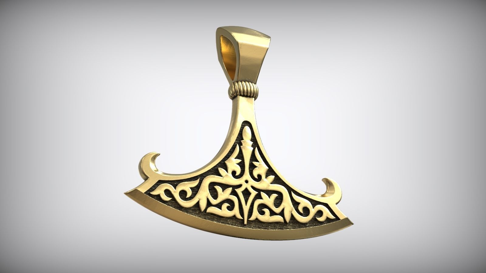 Perun Axe Slavic Viking Scandinavian Amulet Mjolnir 3D print model_2
