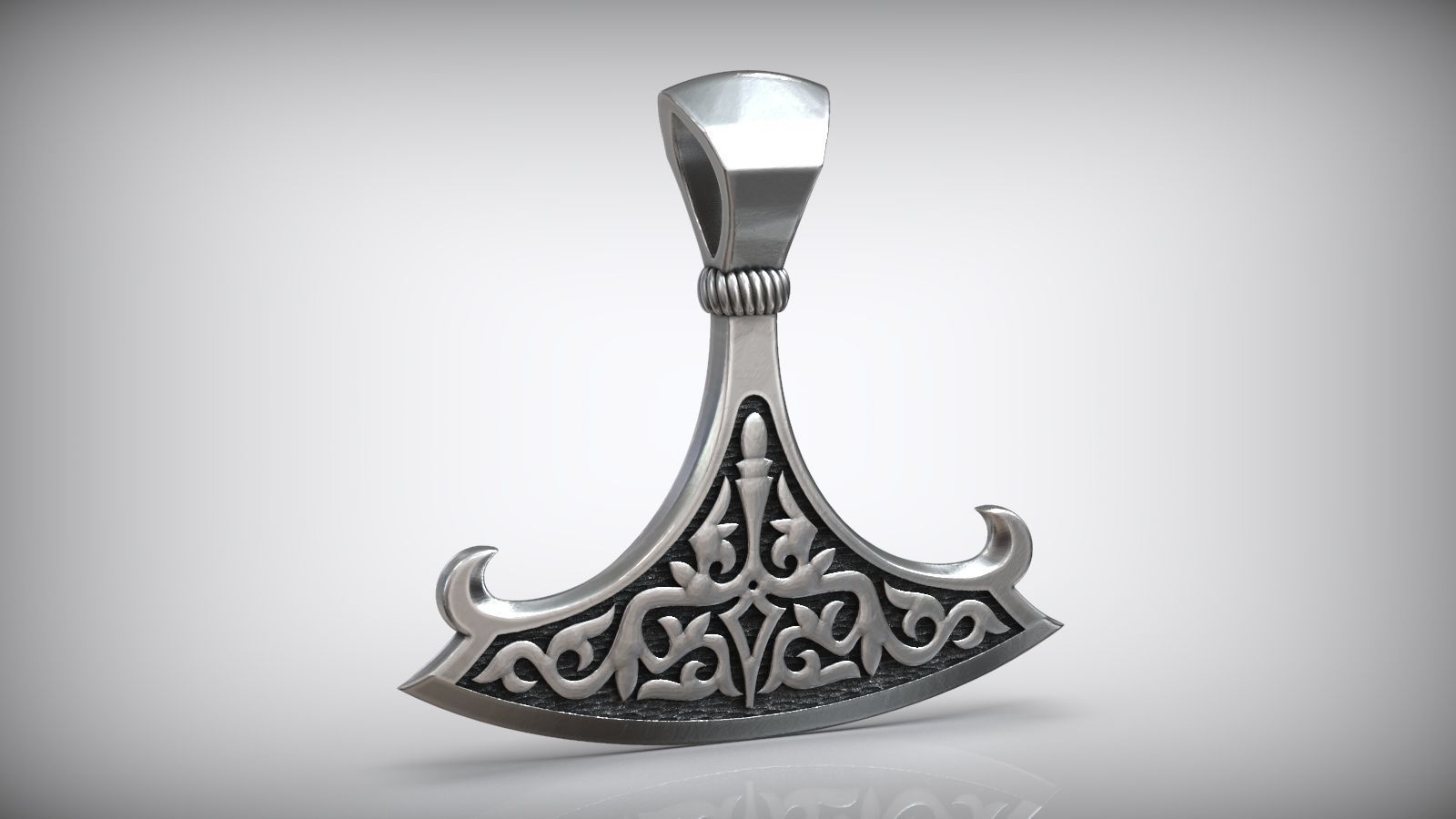 Perun Axe Slavic Viking Scandinavian Amulet Mjolnir 3D print model_1
