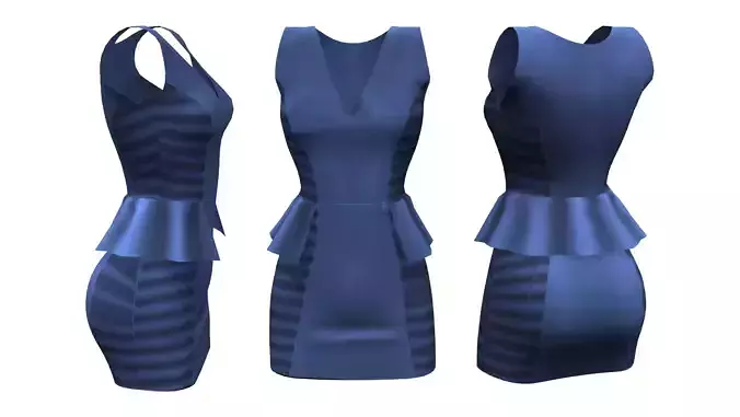 Midi Peplum Dress