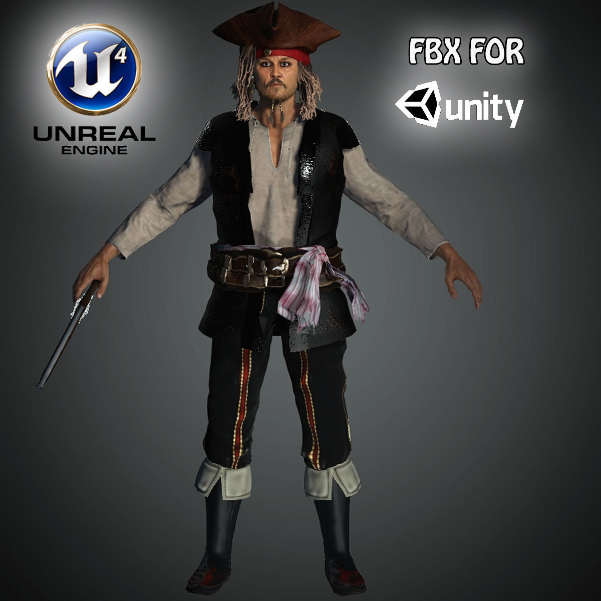 High quality character full Rigged and Animated 3D model 3D model_4