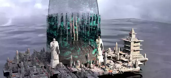 Sci fi energy Barrier City 2