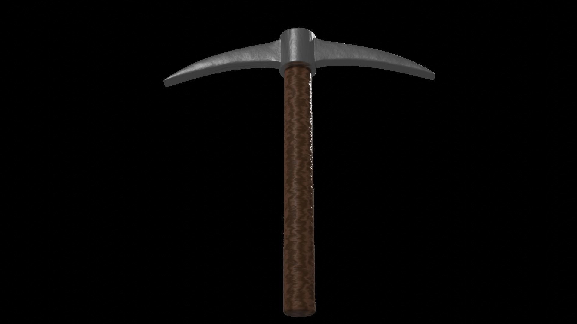 Pickaxe shovel Low-poly 3D model_7