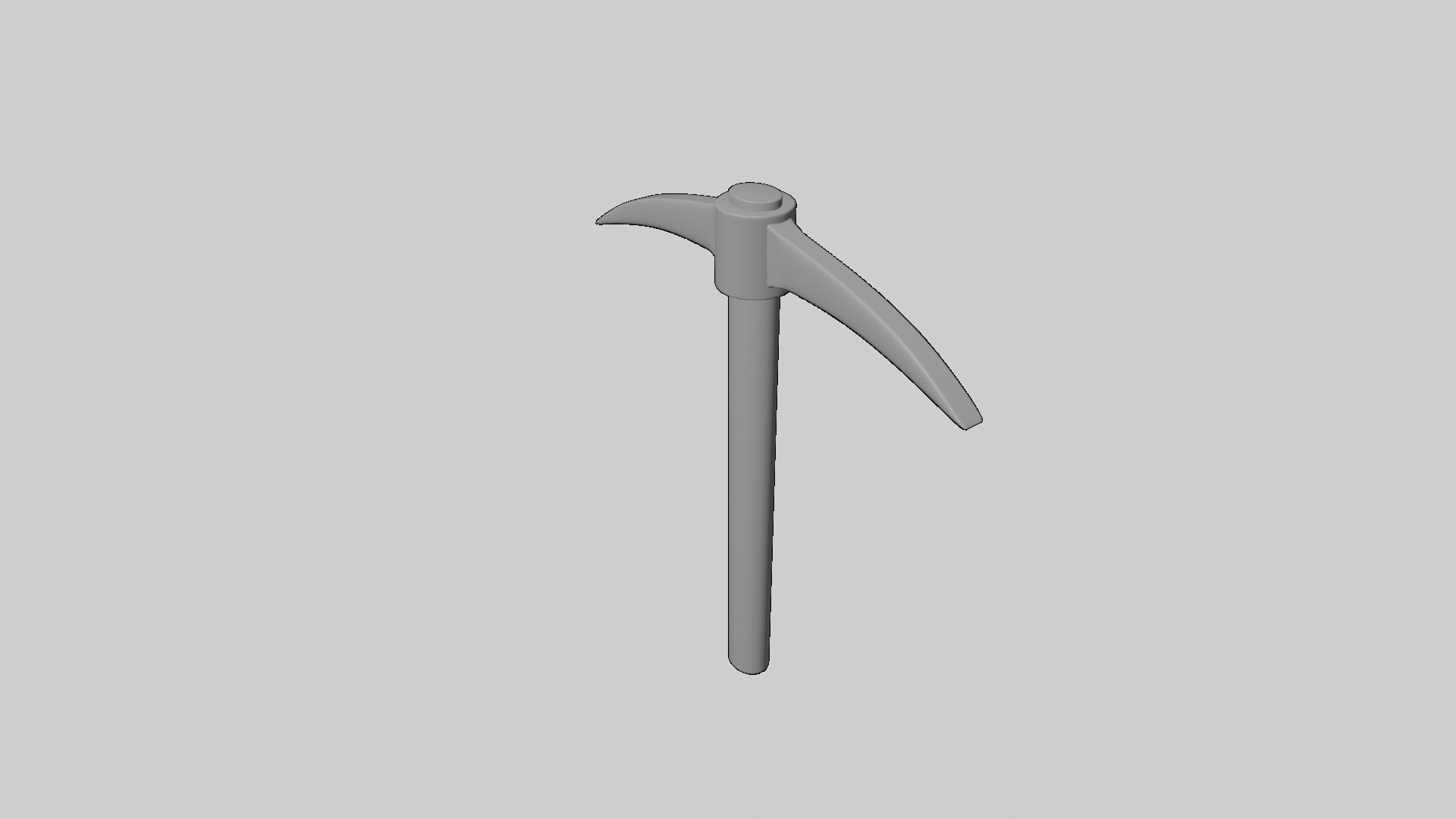 Pickaxe shovel Low-poly 3D model_9