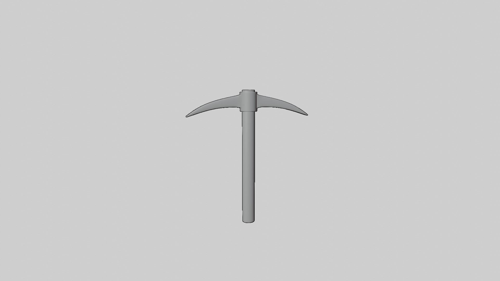 Pickaxe shovel Low-poly 3D model_12
