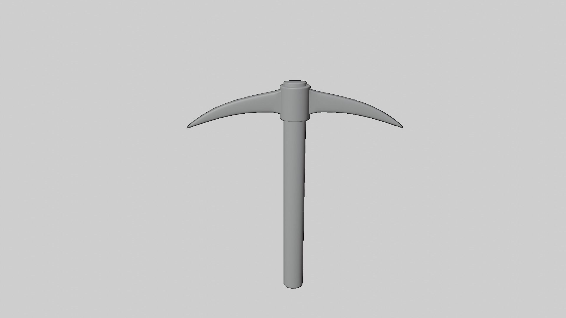 Pickaxe shovel Low-poly 3D model_8