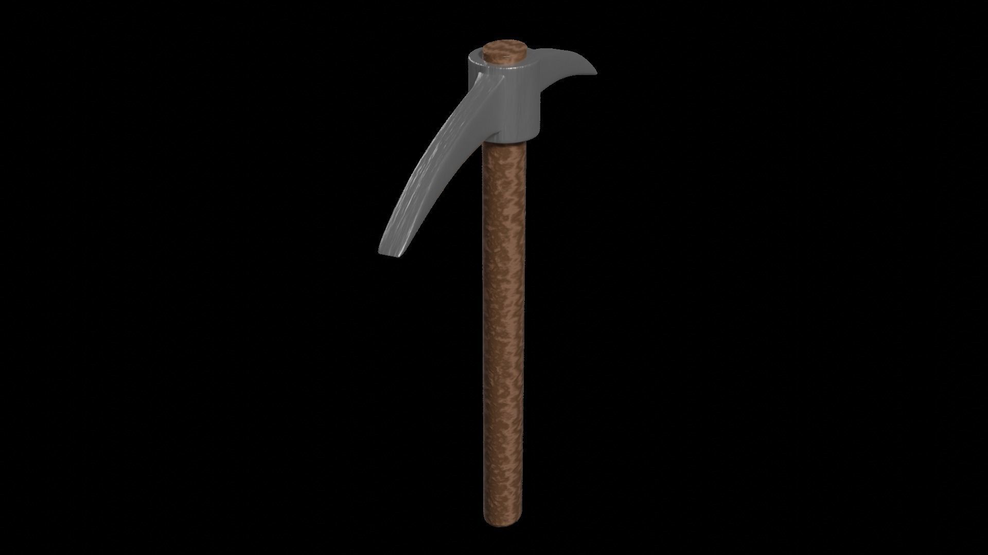 Pickaxe shovel Low-poly 3D model_3