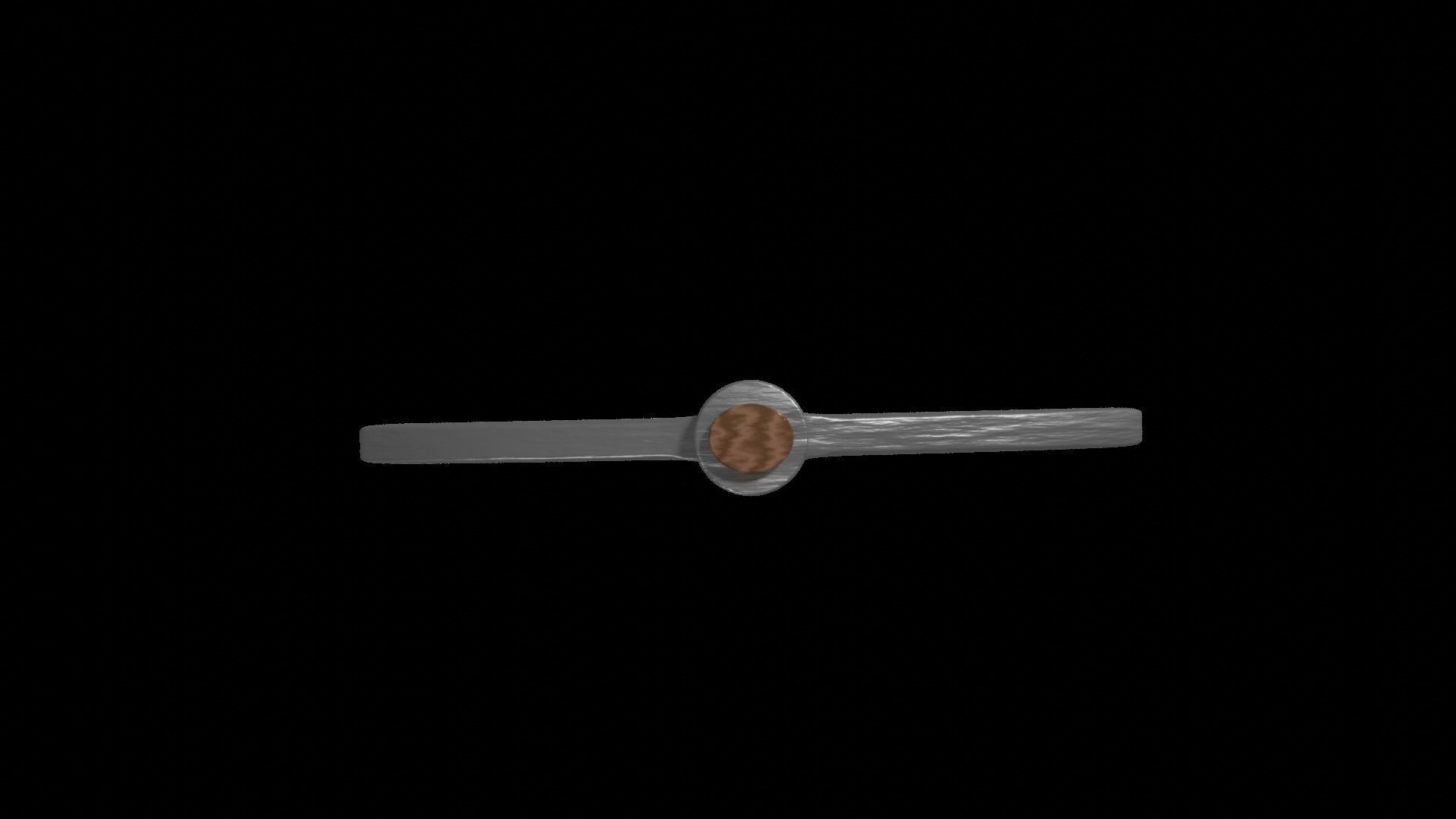 Pickaxe shovel Low-poly 3D model_6