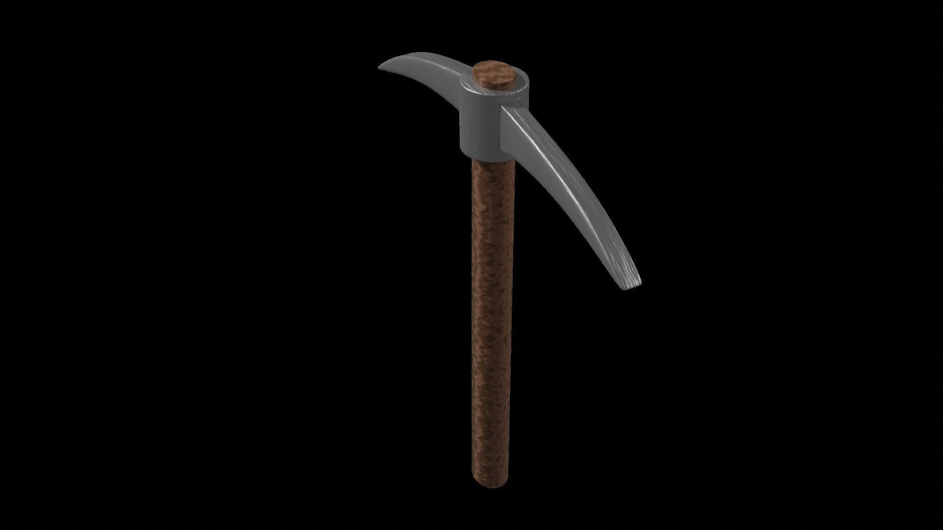Pickaxe shovel Low-poly 3D model_5