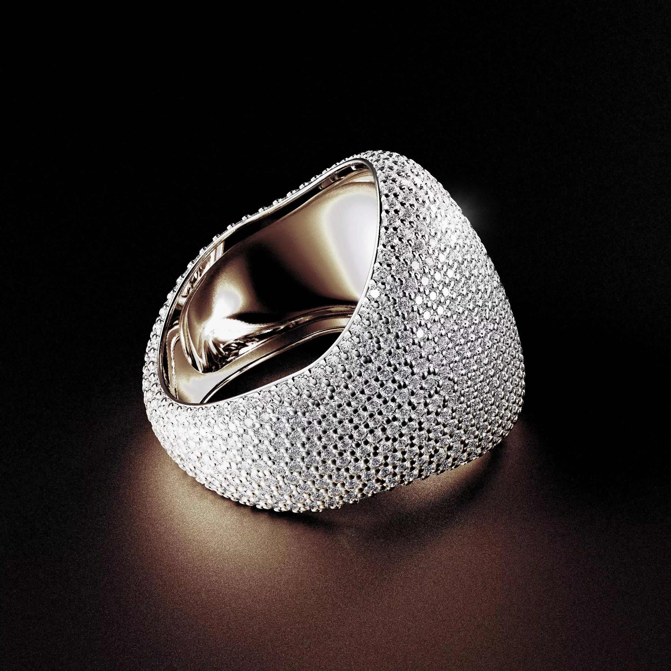 Diamond Starfire Ring 3D print model