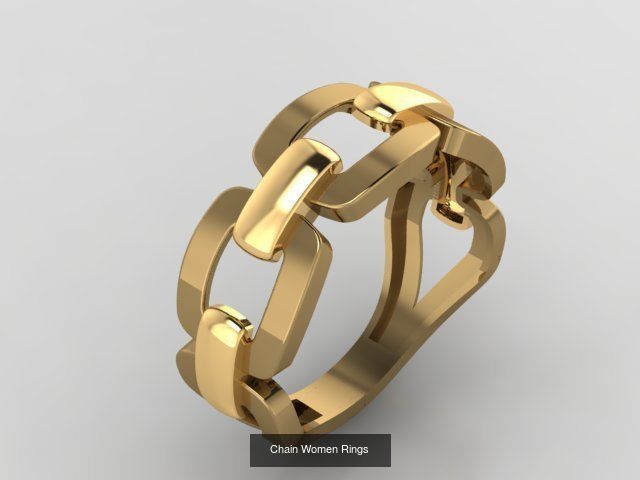 woman chain ring 10 models 3D Model Collection_4
